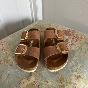 Birkenstock Gold Big Buckle Sandals